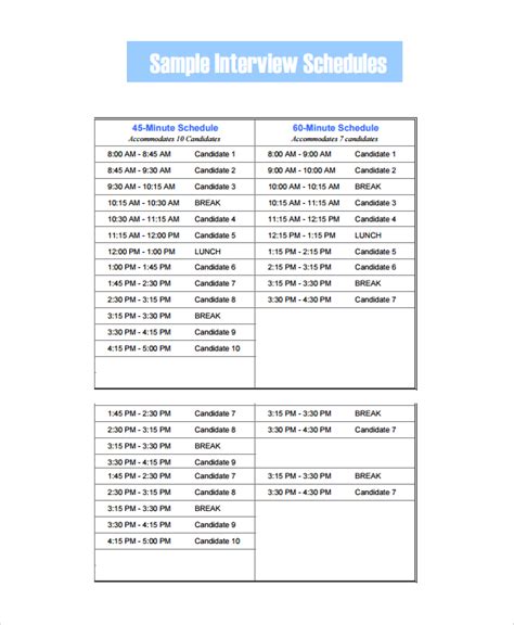 best time for interview slot